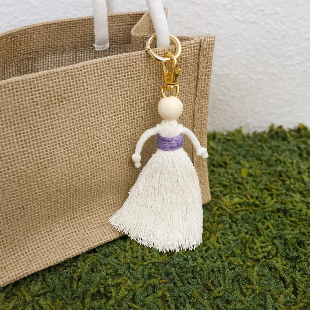 Набор макраме для рукоделия и плетения брелока 