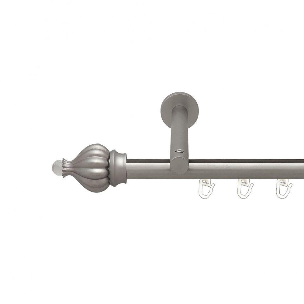 Карниз Orvit Таджа-Кристал металевий однорядний циліндр на профіль (16 см) профільна труба  Сатин 19 мм 200 см Львов - изображение 1