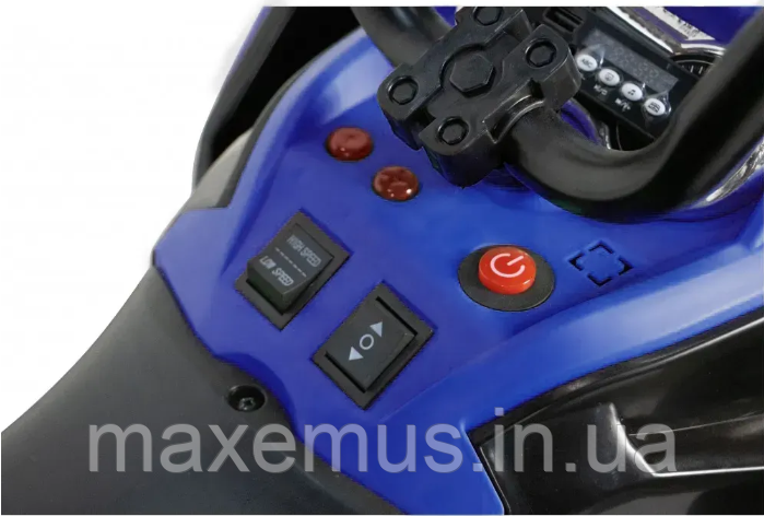 Мощный детский электроквадроцикл аккумуляторный НМ 1288 электрический квадроцикл для детей до 30 кг синий Мостиска - изображение 11