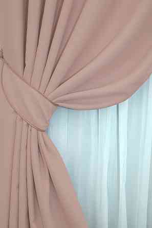 Комплект готових штор VR-Textil Блекаут Midnight № 1226ш Світло-пудровий 100х290 см 2 шт (31-467) Київ