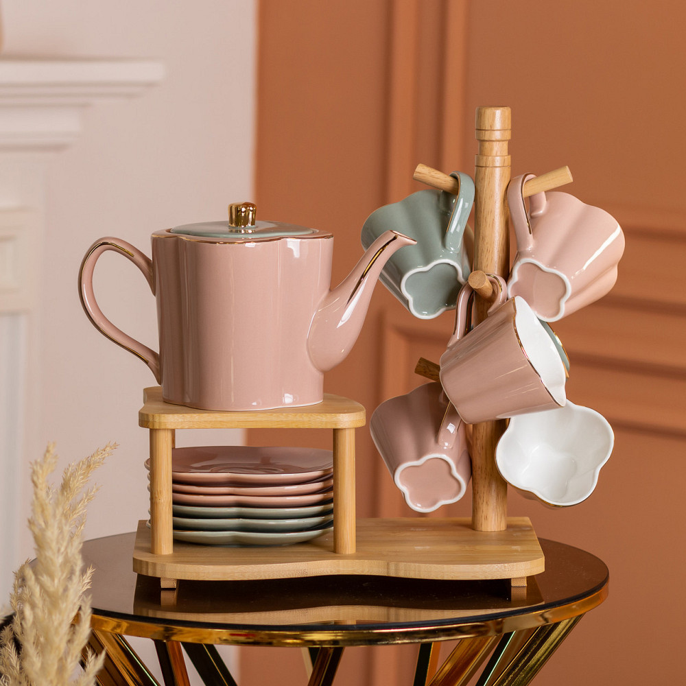 Чайний сервіз на 6 персон з бамбуковою підставкою HP-15-25 Київ - фото 7