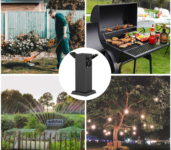 Вуличний стовп з 2 розетками для саду та дачі Київ - фото 5