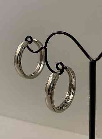Серьги кольца маленькие посеребрение / сережки кольцами Одесса