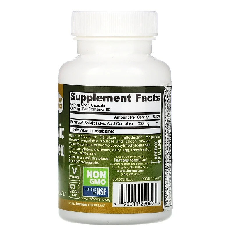 Комплекс з мумійо та фульвокислотою (Shilajit Fulvic Acid Complex) 250 мг 60 капсул Київ - фото 2