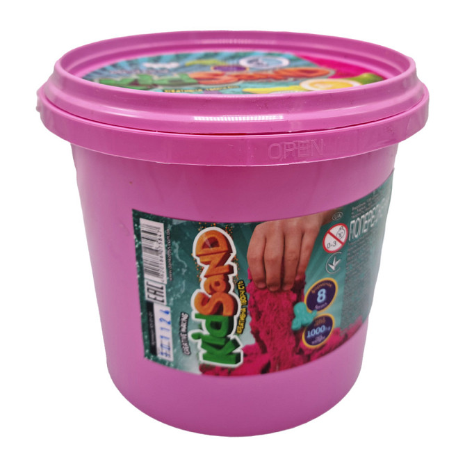 Набір креативної творчості "Кінетичний пісок" KidSand" KS-01-01 відро 1000г Фіолетовий Вінниця - фото 1