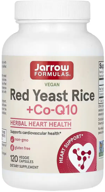Красный дрожжевой рис + кофермент Jarrow Formulas Red Yeast Rice + Co-Q10 600mg 120 вег капс Киев - изображение 1