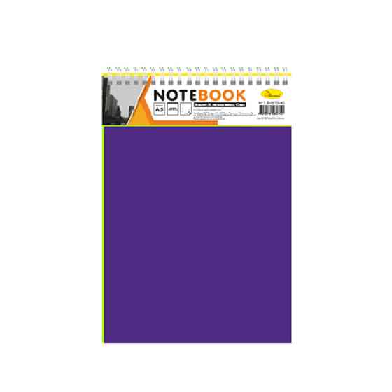 Блокнот А5 В-БП5-80, 80 листов, пружина сверху Фиолетовый Винница