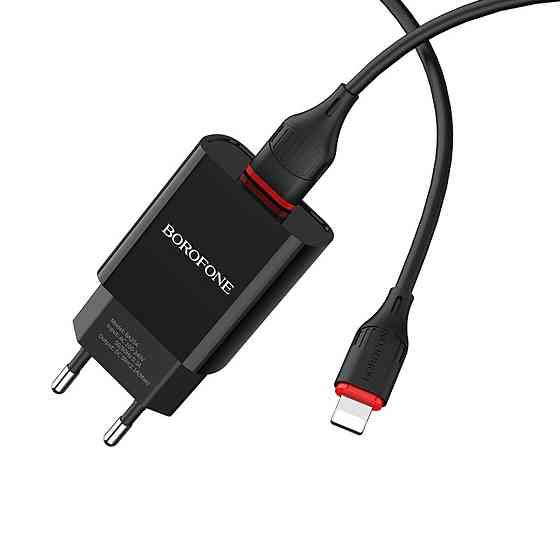 Сетевое зарядное устройство BOROFONE BA20A Sharp single port charger set, цвет черный BA20ALB Одесса