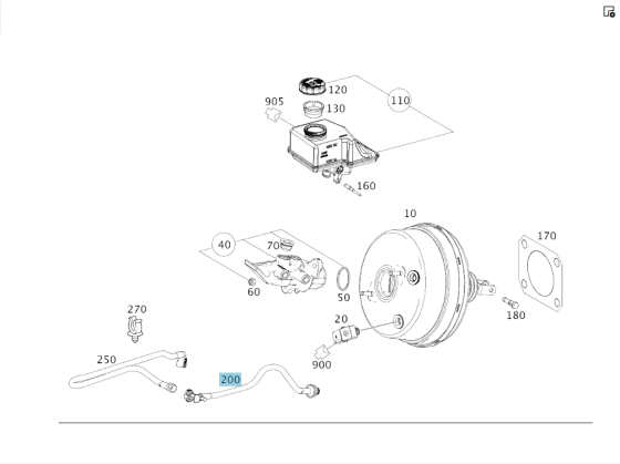 Mercedes-Benz  A1664301729 Вакуумна трубка підсилювача гальм ML/GLE W166 GL/GLS X166 GLE Coupe C292 Одеса