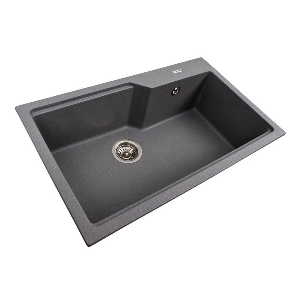 Гранітна мийка для кухні VALESO NIKA 7545 матова Сірий мусон Коломыя - изображение 3