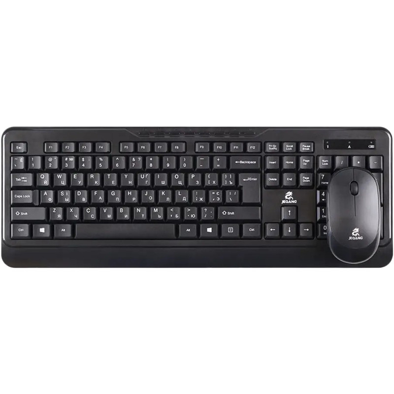 Комплект бездротові клавіатура + миша JEQANG JW-6800 Black Рівне - фото 1