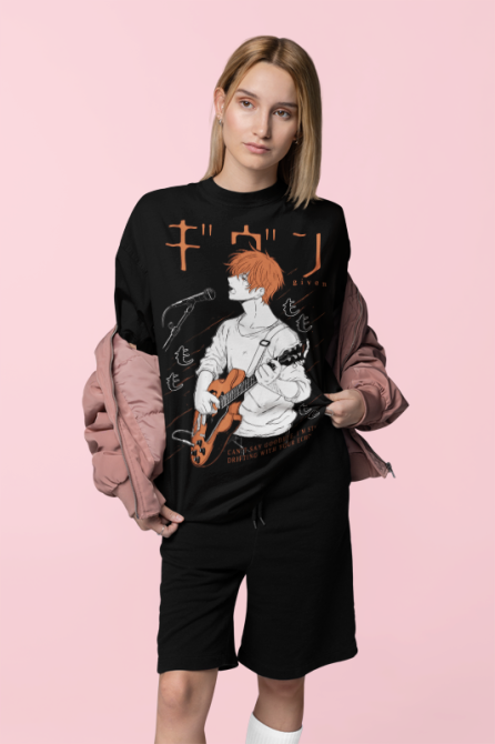 Футболка чоловіча з аніме принтом Аніме Гівен Сато Мафуйу оверсайз (S/M/L) Чорний AnimeJ0761 Дніпро - фото 2