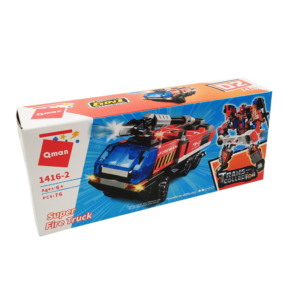 Детский Конструктор Qman 1416-1-6 транспорт, 88 дет Super Fire Truck Винница - изображение 1