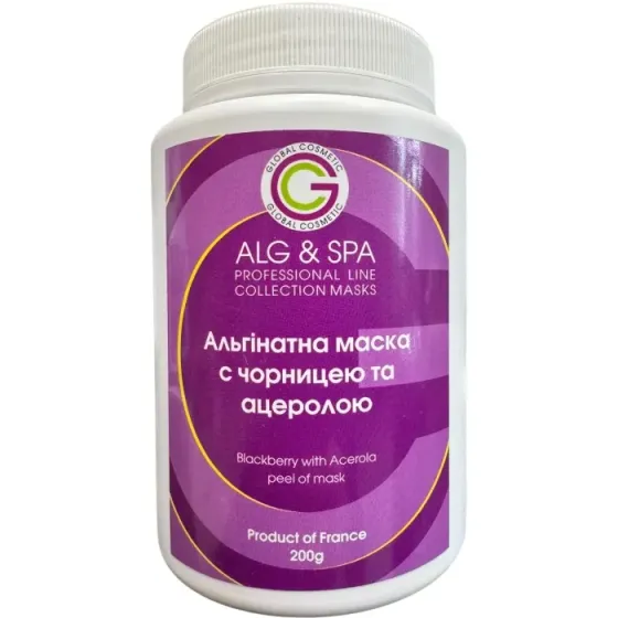 Альгінатна маска омолоджуюча з чорницею та ацеролою Bilberry With Acerola Peel off Mask ALG & SPA, 1кг Дніпро
