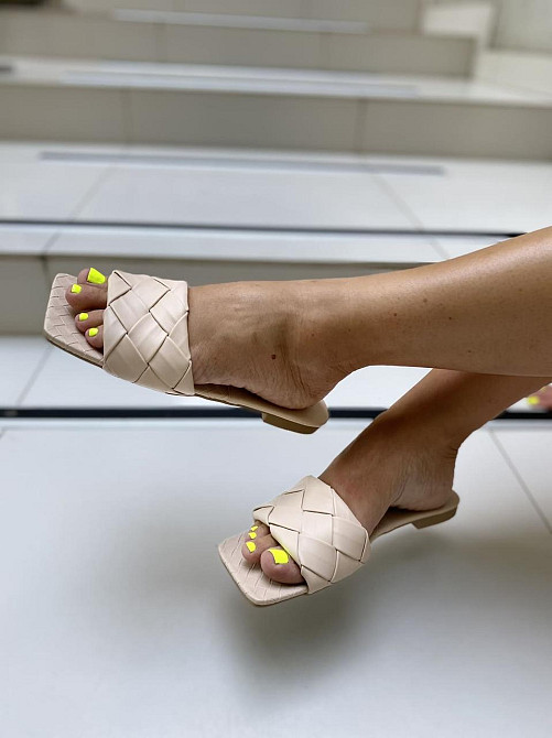 Meideli Зручні жіночі шльопанці, штучна шкіра, бежеві на низькому ходу MEIDELI E839-7 р. 36, 38 Коломыя - изображение 6