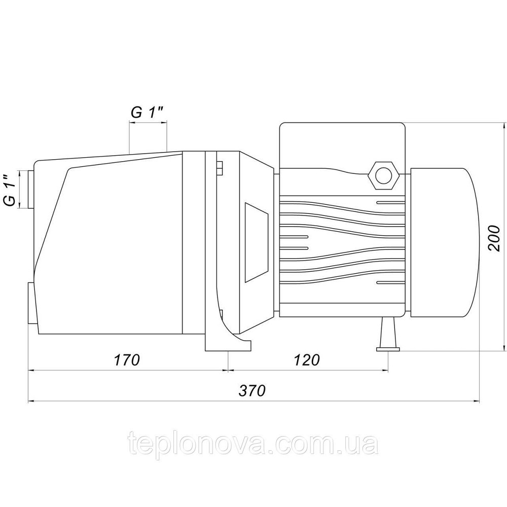 Насос центробежный Optima JET 80A-PL 0,8кВт чугун короткий Черновцы - изображение 7