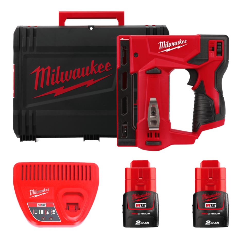 Степлер аккумуляторный MILWAUKEE, M12 BST-202X (+ заряд.устройство, 2 акум.X 2Аг, HD кейс) Одесса - изображение 1