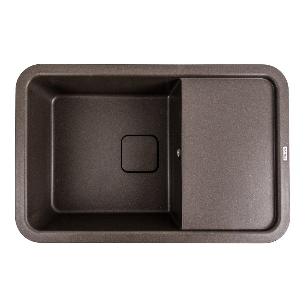 PLATINUM Гранітна мийка для кухні Platinum 7850 CUBE матова Темна скеля Київ - фото 1