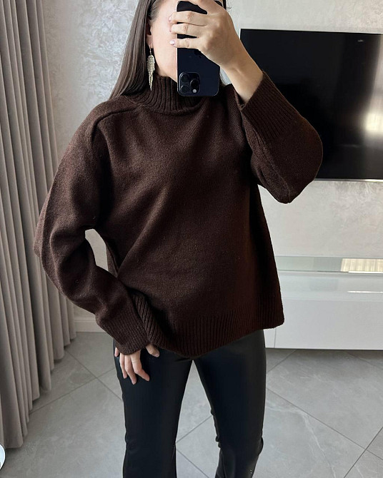 Жіночий оверсайз светр машинна вʼязка Одеса - фото 6