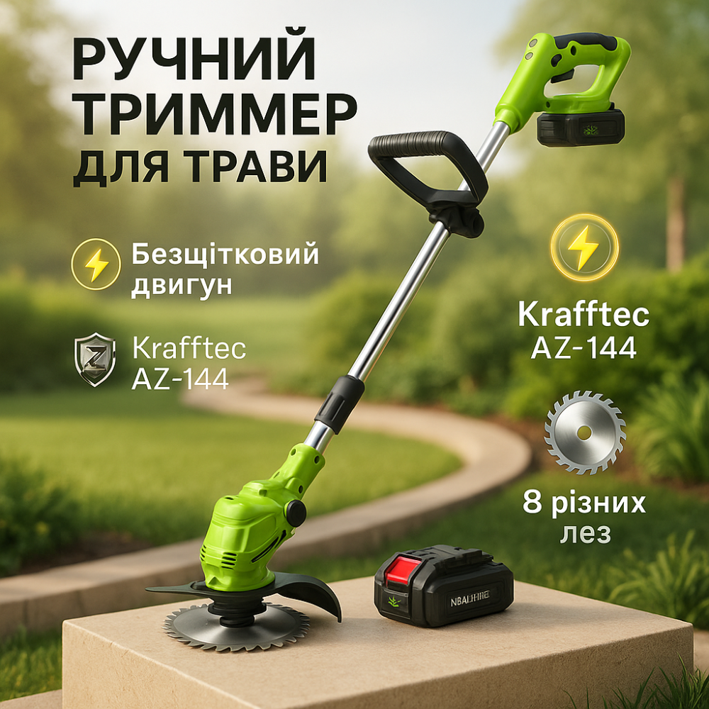 Кущоріз триммер для трави та чагарників, Тример для трави газонокосарка, Професійний кущоріз триммер IU-64 Львів - фото 7