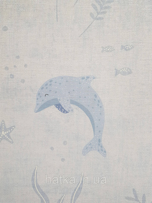 Обои винил на флизелине AS Creation Mia and Paul 0.53х10 детские море рыбы дельфины кораллы водоросли голубые Киев - изображение 2