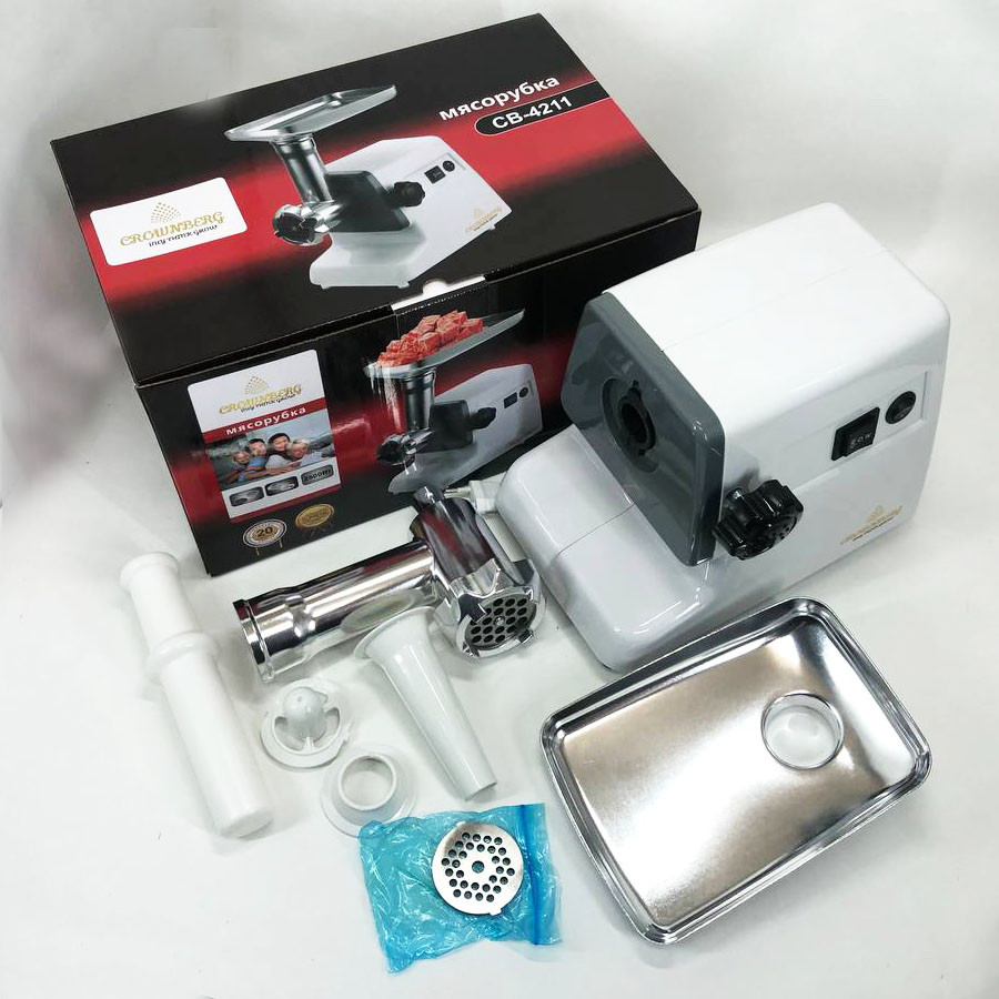 Топ мясорубок Crownberg CB-4211 2500Вт, Портативная мясорубка для кухни, Электромясорубка помощница OT-92 Львов - изображение 15