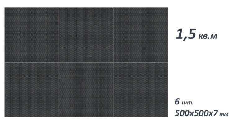 Комплект захисного покриття з резини під лавку штангу гантелі 1х1,5 м Спортивні покриття Київ - фото 1