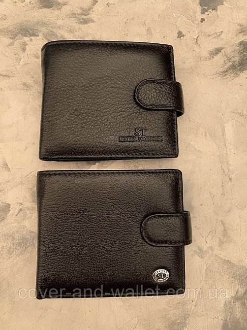 Кожаный мужской кошелек среднего размера ST Leather Киев - изображение 7