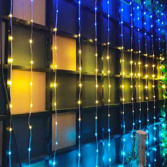 Світлодіодна новорічна гирлянда кольорова 150 LED, 3x1.5м Київ