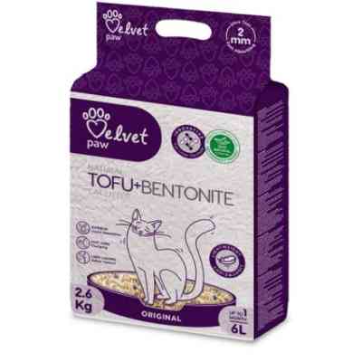 Наповнювач для туалету Velvet Paw TOFU з бентонітом, оригінальний (2 мм) 2.6 кг (TOF70021) Вінниця