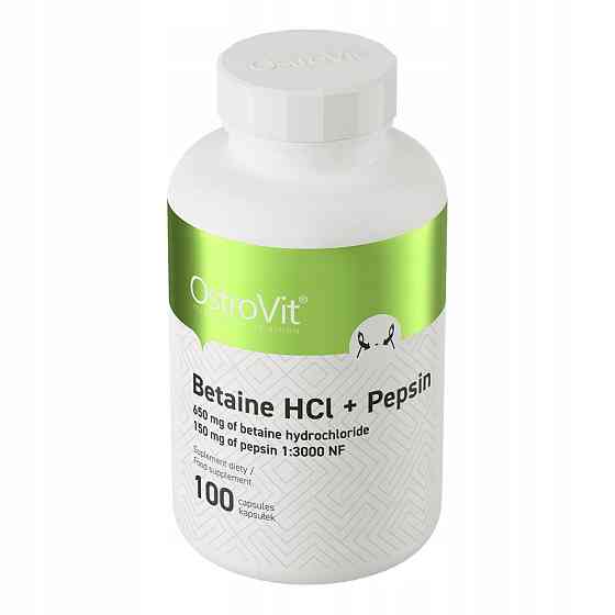 Бетаин с пепсином Ostrovit Betaine HCl + Pepsin 100 caps Луцк