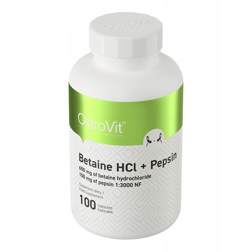 Бетаин с пепсином Ostrovit Betaine HCl + Pepsin 100 caps Луцк - изображение 1