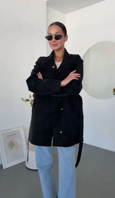 Жіночий тренч із фактурної екошкіри Vintage весна-осінь Одеса - фото 12