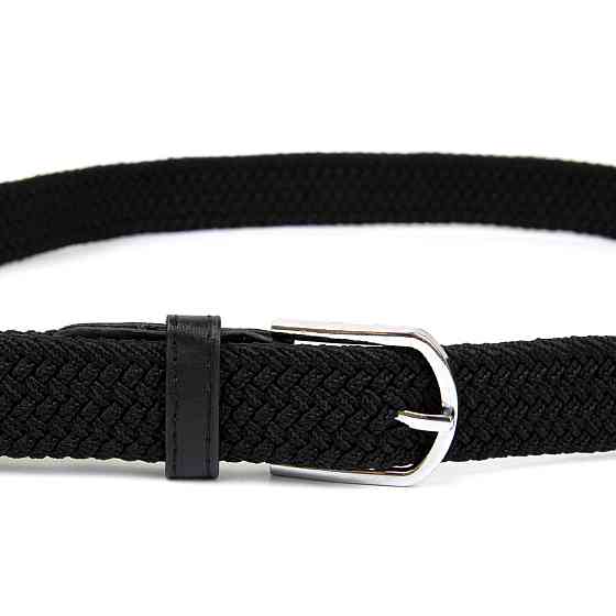 Текстильный женский ремень классика Vintage 20546 Черный Киев