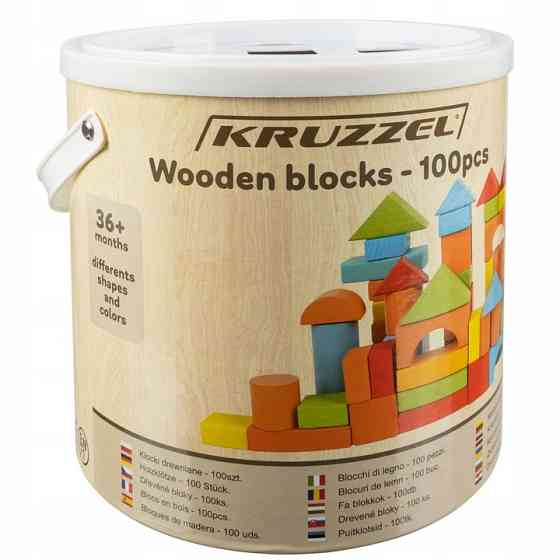Детские Деревянные блоки игровые 105 элементов с сумкой Kruzzel (22666) Нововолынск