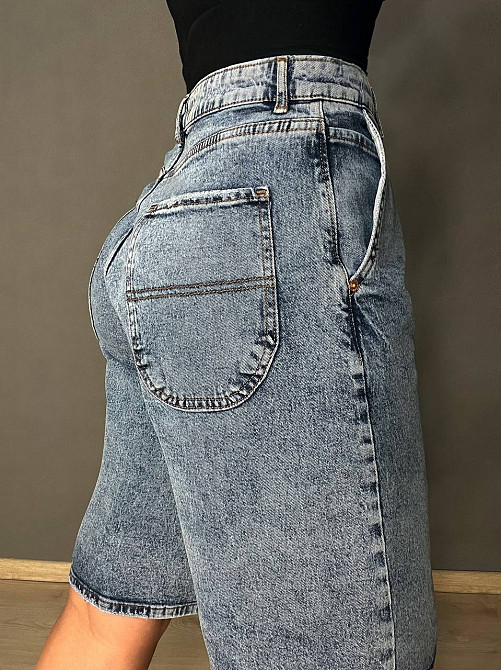 Шорти жіночі джинсові Its Basic 544-30 бермуди стрейч з рваним низом сині, синій, 31, 31, 80 см, 110 см Київ - фото 16