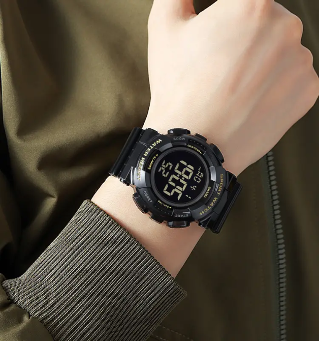 Мужские наручные спортивные часы Skmei 2081 Черный с золотом /Черный Винница - изображение 8