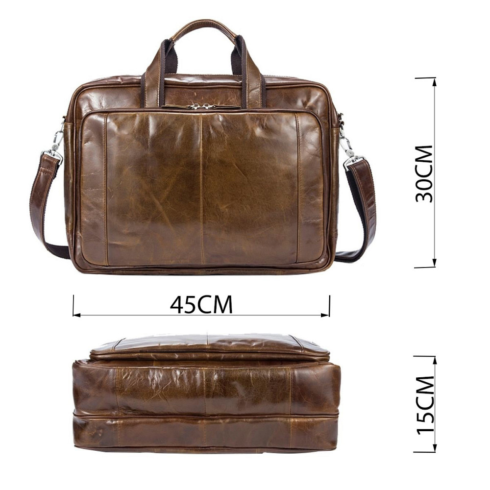 Мужская кожаная сумка Vintage 14769 Коричневая Киев - изображение 4