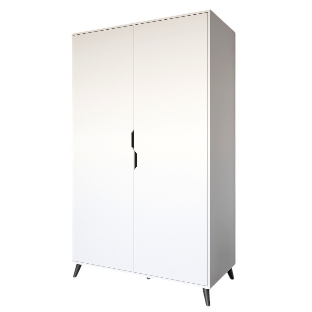 Шафа дводверна з чорними ніжками М-ЗОН Борн 1200 Німфея Альба (білий) (MZN-031063) Львів - фото 2