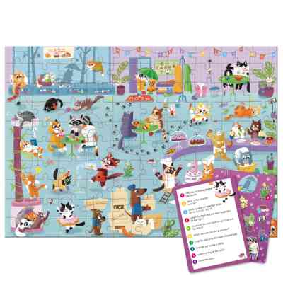 Пазл DoDo Шукай та знаходь Котяче кафе, 100 елементів (300667) Вінниця