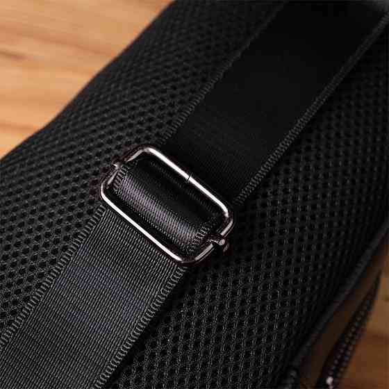 Чоловіча сумка через плече з натуральної шкіри Vintage 23018 Чорний Київ