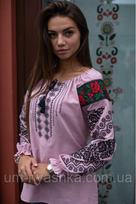 Жіноча жовта вишиванка на натуральному домотканному полотні "Анічка" Кривий Ріг - фото 2