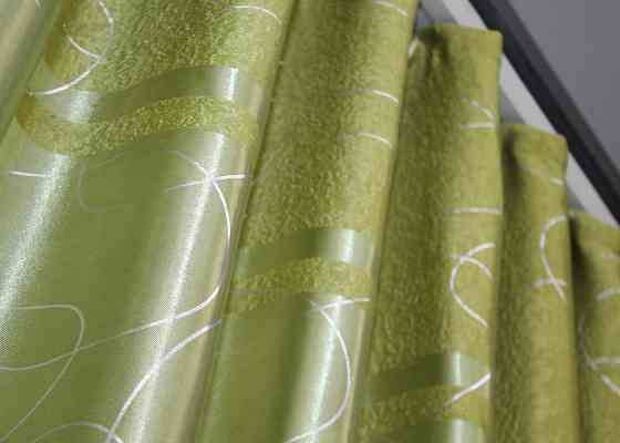 Комплект готовых штор VR-Textil Софт Лиана № 462ш Оливковый 150х270 см 2 шт (30-202) Киев