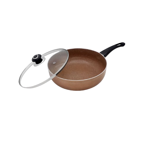 Сковорідка d24см скляна кришка а/п Marble бронза FPM-242 D Оптима ZAUBERG Житомир