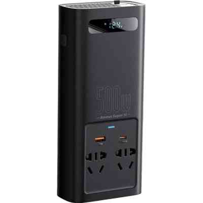 Автомобильный инвертор 12V/220V 500W Super Si Power Inverter CN/EU Black Baseus (CGNB000101) Винница