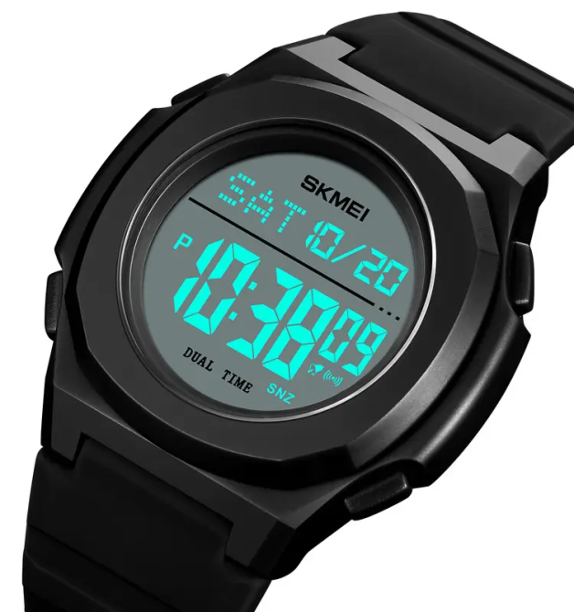 Спортивные наручные часы Skmei 2023 (Черный с белым) Киев - изображение 4
