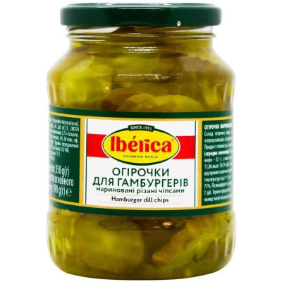 Овощная консервация Iberica Корнишоны нарезанные 5-7 см 370 мл (8436024299656) Винница - изображение 1