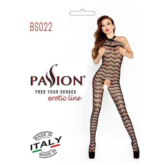 Бодістокінг Passion BS022 black, комбінезон Sex Aura Київ
