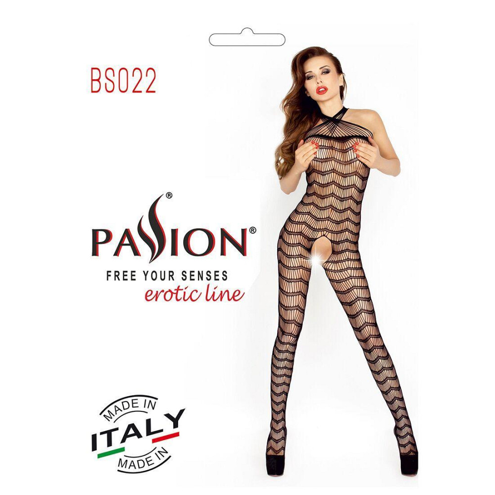 Бодістокінг Passion BS022 black, комбінезон Sex Aura Київ - фото 6