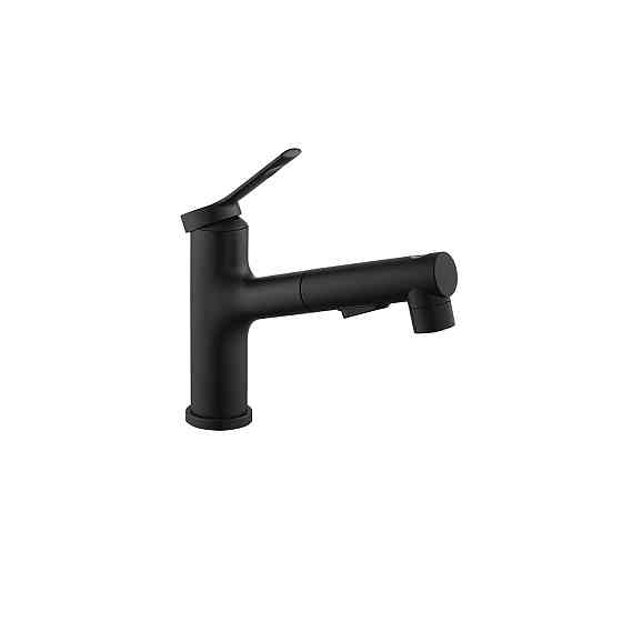 Змішувач для раковини з висувним виливом Kroner KRP Edelstahl Klassisch - SCH030-T чорний Київ